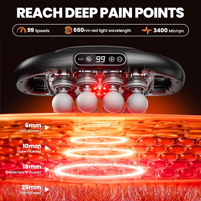 16 Head Massage Gun Deep Tissue Percussion Massager - Image 3