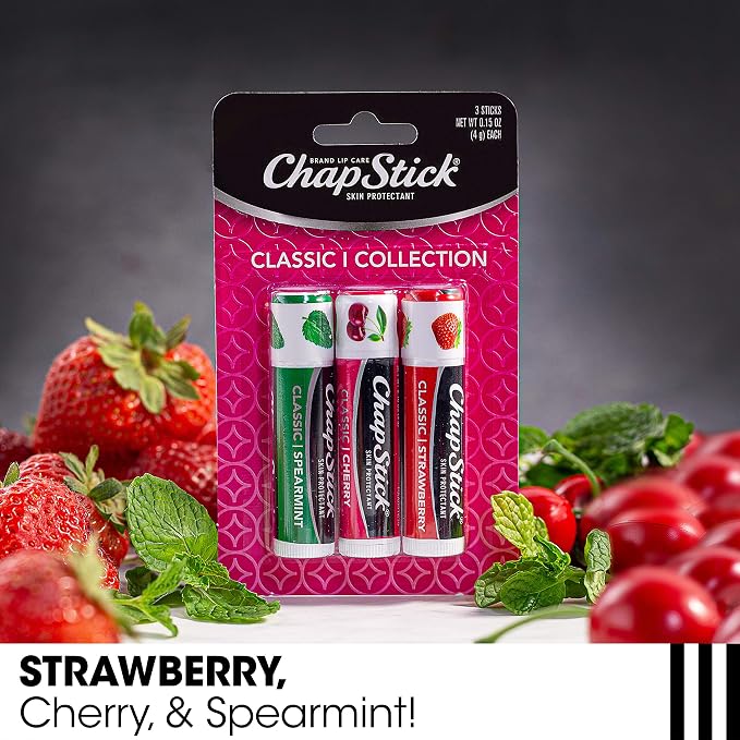 ChapStick Lip Care Set, Classic Collection 3-Pack – Spearmint, and Strawberry - Image 5