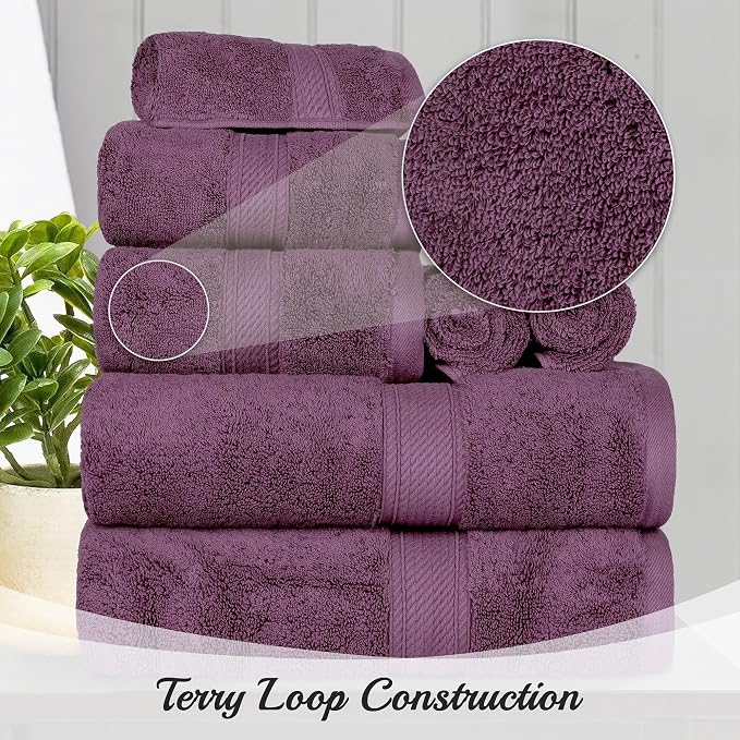 Superior Egyptian Cotton Pile 9 Piece Towel Set, Includes 3 Bath, 3 Hand - Image 3