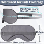 Sleep Mask - Dark Gray, 100% Viscose Derived from Bamboo - Lightweight Eye Mask - Image 9