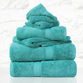 SUPERIOR Egyptian Cotton Pile 6 Piece Towel Set, Includes 2 Bath, 2 Hand by SUPERIOR