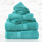 SUPERIOR Egyptian Cotton Pile 6 Piece Towel Set, Includes 2 Bath, 2 Hand by SUPERIOR