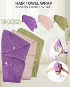 Textila 100% Cotton Hair Wrap Towels - Image 3