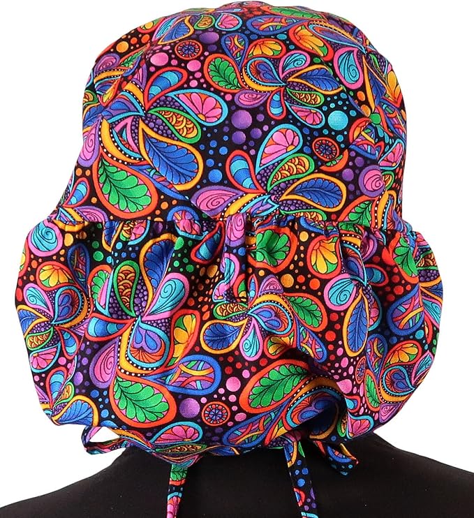 Sparkling EARTH Big Hair Ponytail Classic Surgical Style Scrub Working Cap - Image 5