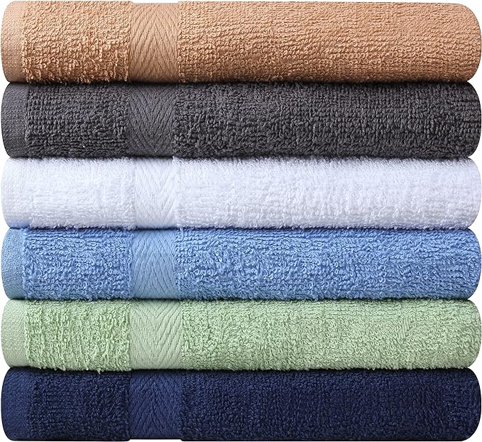 Towel and Linen Mart 100% Cotton 6 Pack Bath Towel Set, Quick Dry, Super - Image 4