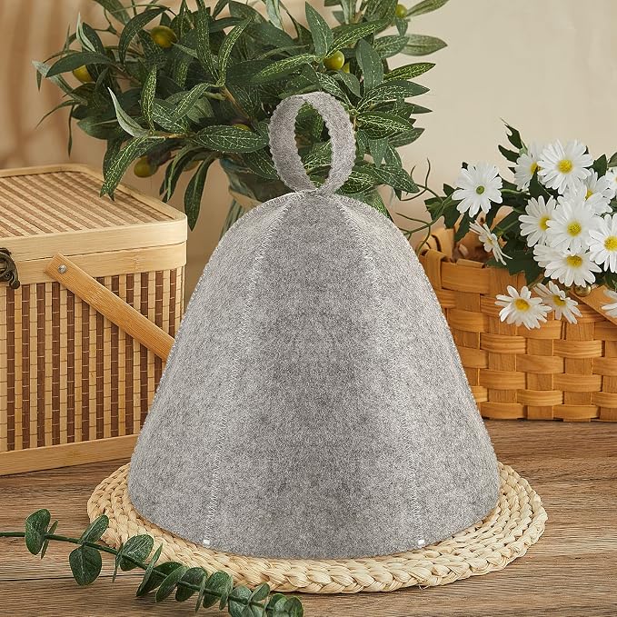 JaGely Sauna Hat for Men Women Sauna Hat Vaporarium Cap Russian Banya Cap for - Image 6