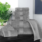 SUPERIOR Egyptian Cotton Pile 8 Piece Towel Set, Includes 2 Bath, 2 Hand - Image 2