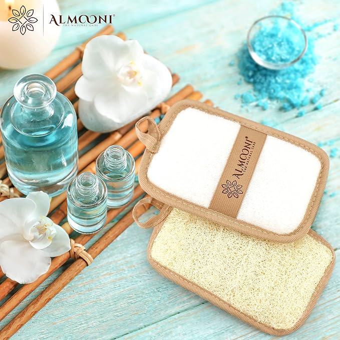 Almooni Premium Egyptian Exfoliating Loofah Pad Body Scrubber - Image 8