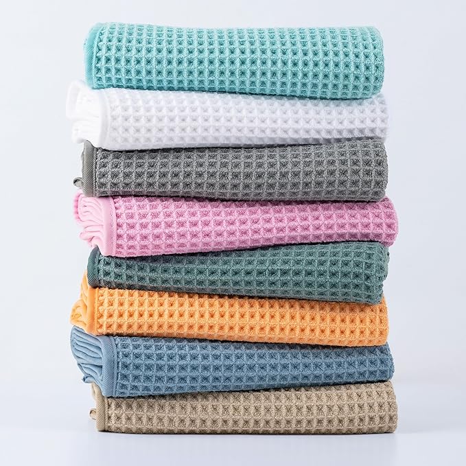 MICROFI Microfiber Waffle Bath Towels, 3 Pieces, Fast Drying, Lint Free - Image 6