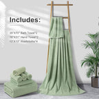 8-Piece Bath Towel Set, 2 Extra Large Bath Towel Sheets, 2 Hand Towels and 4 - Image 6
