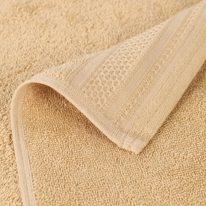 Superior Honeycomb 100% Cotton 500 GSM 12 Piece Bath Towel Set, 6 Washcloths - Image 5