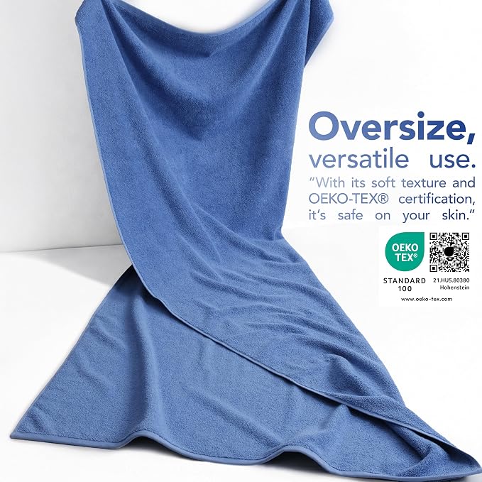 American Soft Linen 100% Cotton 600 GSM Turkish 40x80 Oversized Bath Towel Sheet - Image 3