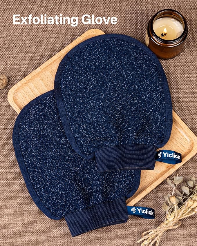 Yiclick Heavy Exfoliating Gloves, Exfoliating Body Scrubber Exfoliator - Image 2