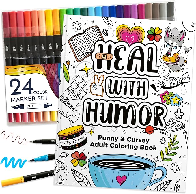 RYVE Adult Coloring Book Set for Adults Relaxation by RYVE