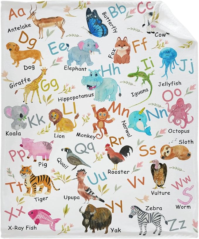 Animal Fruit Flannel Fleece Blanket Throw Couch Microfiber Soft Cozy by DOREALA