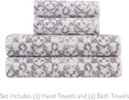 Jessica Simpson – Bath Towel 4 Piece Set, Premium Bathroom Décor, Includes 2 - Image 2