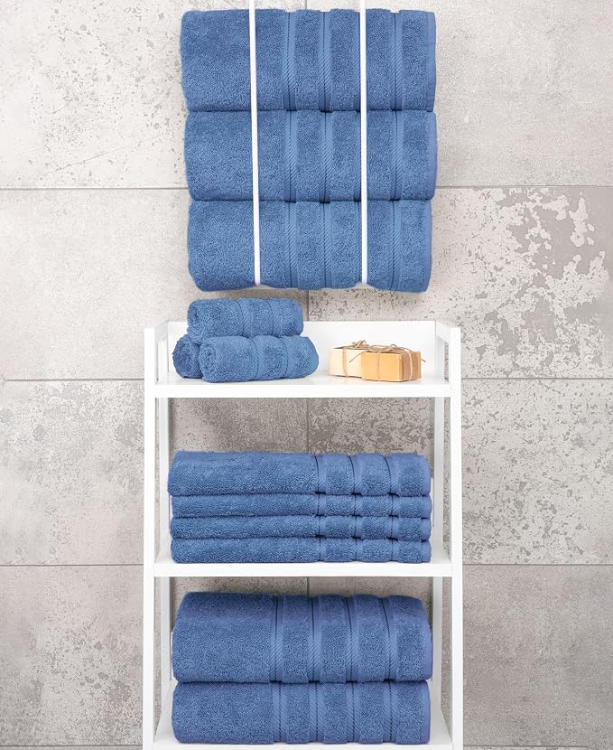 American Soft Linen Luxury 4 Piece Bath Towel Set, 600 GSM 100% Cotton Turkish - Image 7