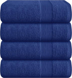Belizzi Home 4 Pack Bath Towel Set 27x54, 100% Ring Spun Cotton, Ultra Soft by Unknown