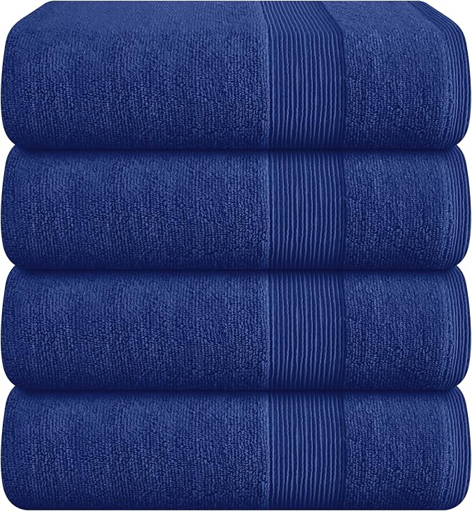 Belizzi Home 4 Pack Bath Towel Set 27x54, 100% Ring Spun Cotton, Ultra Soft by Unknown