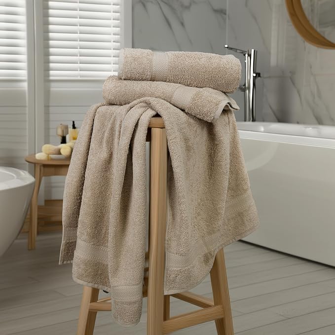 Commercial Bulk Pack of 12 Large Bath Towels – 100% Cotton Terry 24" x 50" – - Image 4