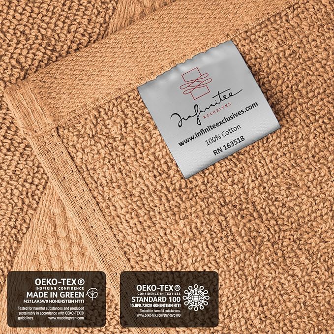 Infinitee Xclusives Beige Hand Towels - Image 2