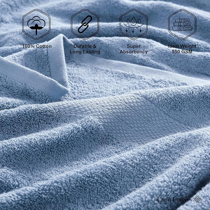 LANE LINEN 100% Ring Spun Cotton Bath Sheets - Image 6
