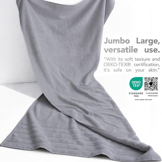 American Soft Linen 35x70 Jumbo Large Bath Towel, 600 GSM 100% Cotton Turkish - Image 3