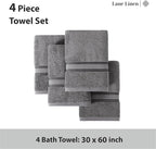 LANE LINEN 100% Cotton 4 Pack Bath Towels Set - Image 4