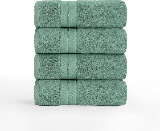 Modern Threads 4-Pack SpunLoft Bath Sheet Eucalyptus 35x66 - Image 2