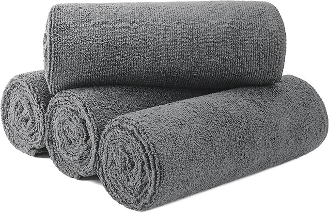 MICROFI New Microfiber Hair Drying Salon Towels, Quick Dry, Lint Free, 4 Pack by Unknown