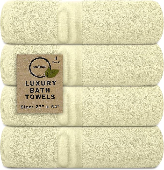 Softolle Luxury Bath Towels Set of 4 | Towels by Softolle