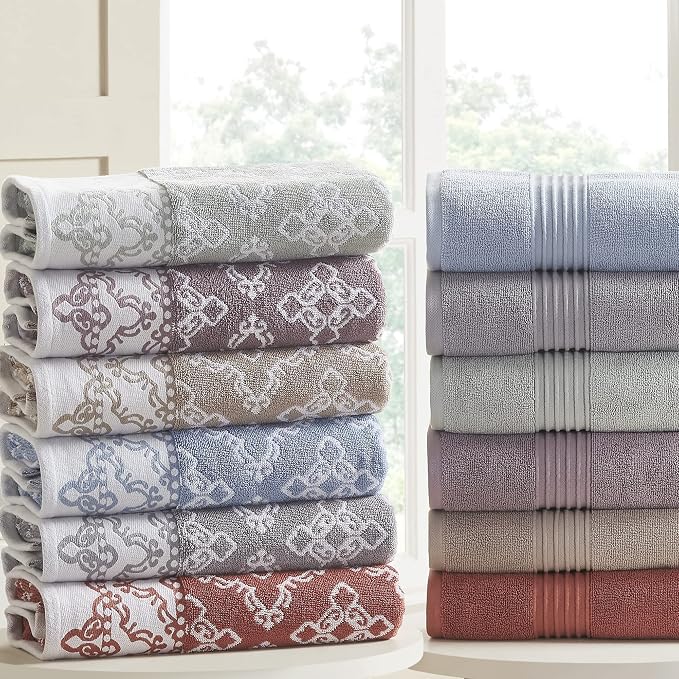 Modern Threads Charlize 6-Piece 100% Cotton Towel Set – Reversible Yarn Dyed - Image 4