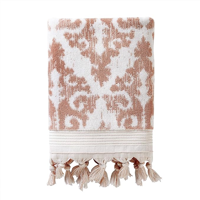 SKL Home Mirage Fringe 100% Turkish Cotton Bath Towel by SKLHomebySaturdayKnightLtd