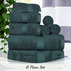 SUPERIOR Egyptian Cotton Pile 8 Piece Towel Set, Includes 2 Bath, 2 Hand - Image 3