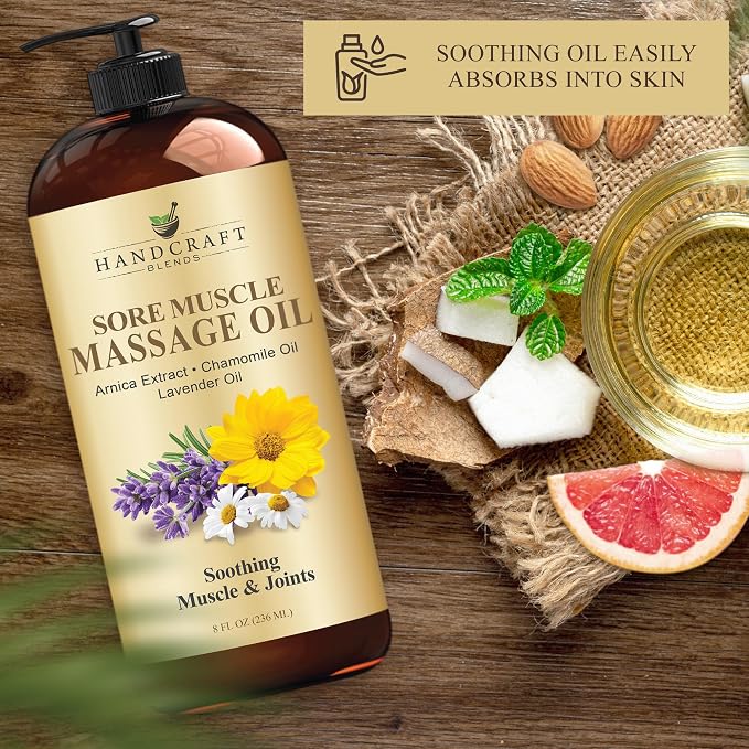 Handcraft Blends Sore Muscle Massage Oil 8 Fl Oz - Image 6