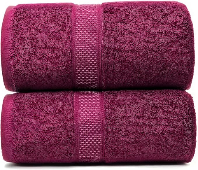 Fluffy Cotton Bath Towels Set650GSM, 2-Piece Set, Thickened and Enlarged by Weierduosi