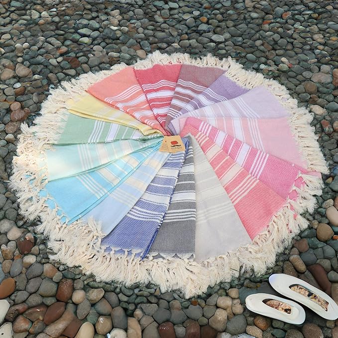 Bazaar Anatolia Turkish Beach Towel – 100% Cotton, Quick Dry, Sand Free Towel - Image 9
