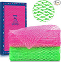 2 Pieces African Net Sponge – Real Authentic Exfoliating Bath Sponges by SpiralScgv