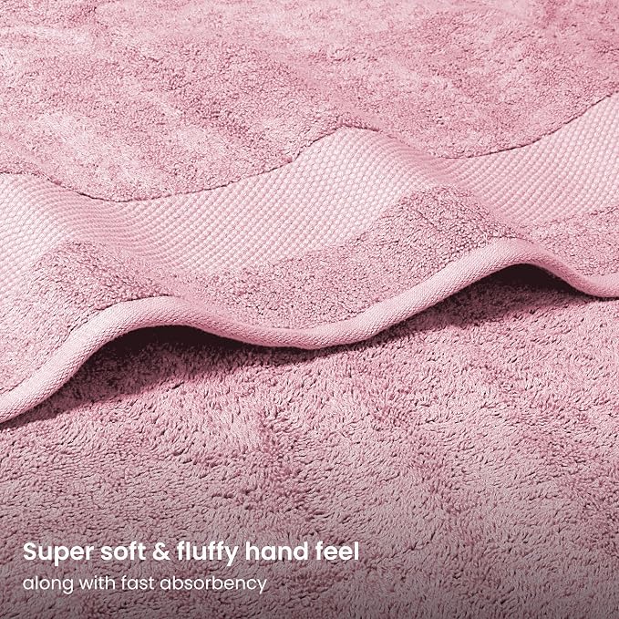 BIOWEAVES 100% Organic Cotton 700 GSM Plush Luxury Bath Towels - Image 3