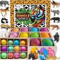 Bath Bombs for Kids with Surprise Inside- 12 pk Kids Bath Bombs with Jungle Toys by MineralMeCalifornia