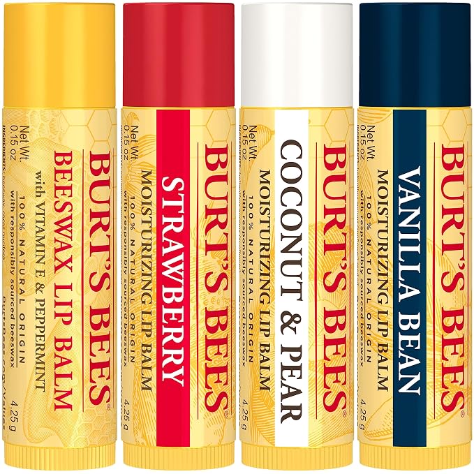 Burt's Bees Lip Balm, Strawberry, Coconut and Pear, and Vanilla Bean Pack - Image 7