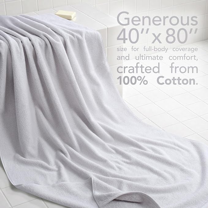 American Soft Linen 100% Cotton 600 GSM Turkish 40x80 Oversized Bath Towel Sheet - Image 2