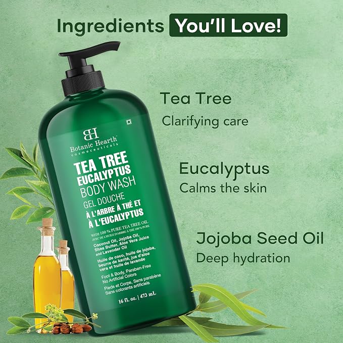Botanic Hearth Eucalyptus & Tea Tree Body Wash – Refreshing & Invigorating - Image 4