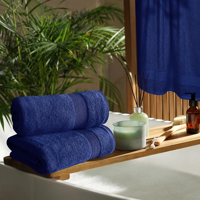 Belizzi Home 4 Pack Bath Towel Set 27x54, 100% Ring Spun Cotton, Ultra Soft - Image 4