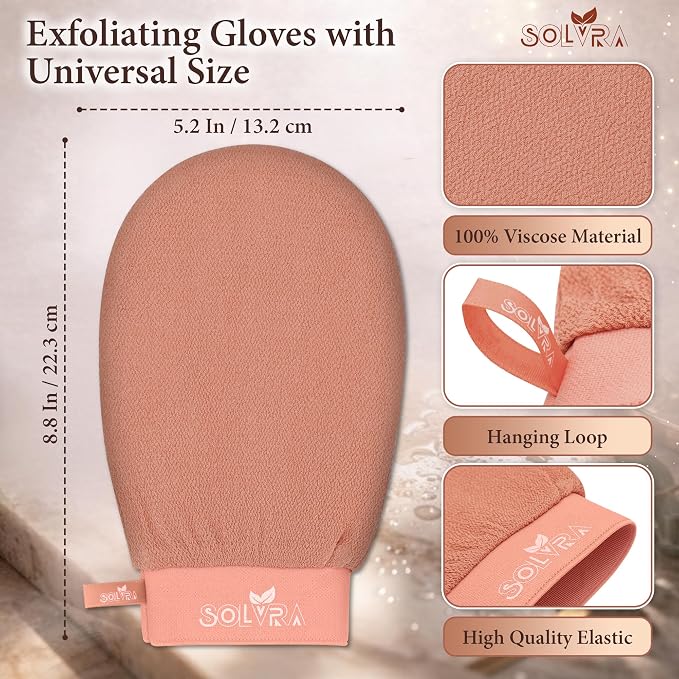 Exfoliating glove for Shower & Exfoliating body scrubber– 100% Vegan Viscose - Image 2