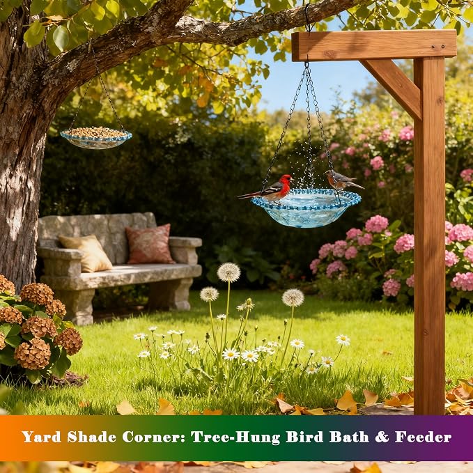 4 Pack Super Value Hanging Plastic Bird Baths and Feeders - Image 7