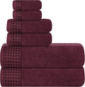 GLAMBURG 100% Cotton Ultra Soft 6 Pack Towel Set, Contains 2 Bath Towels 28x55 by GLAMBURG