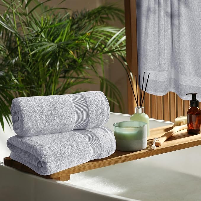 Belizzi Home 4 Pack Bath Towel Set 27x54, 100% Ring Spun Cotton, Ultra Soft - Image 4