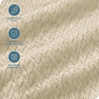 Bare Home Textured Fleece Blanket - Image 3