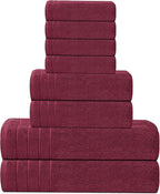 Tens Towels Pack of 8 Towels Set, 2 Extra Large Bath, 2 Hand, 4 Washcloths - Image 5